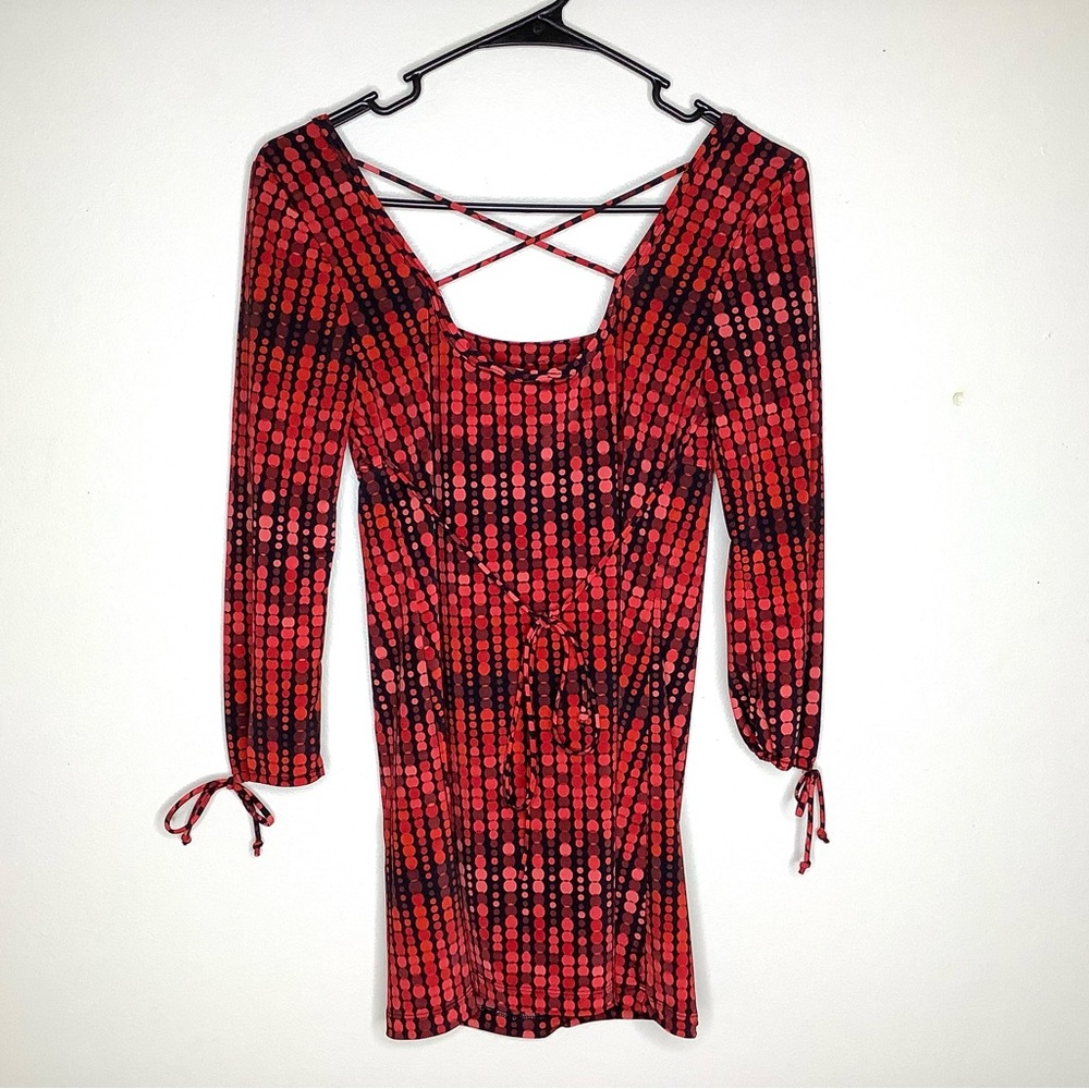 < No Boundaries Y2K Polka Dot Top > - Picture 5 of 5